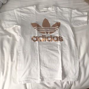 Adidas Trefoil Rose Gold Logo Tee